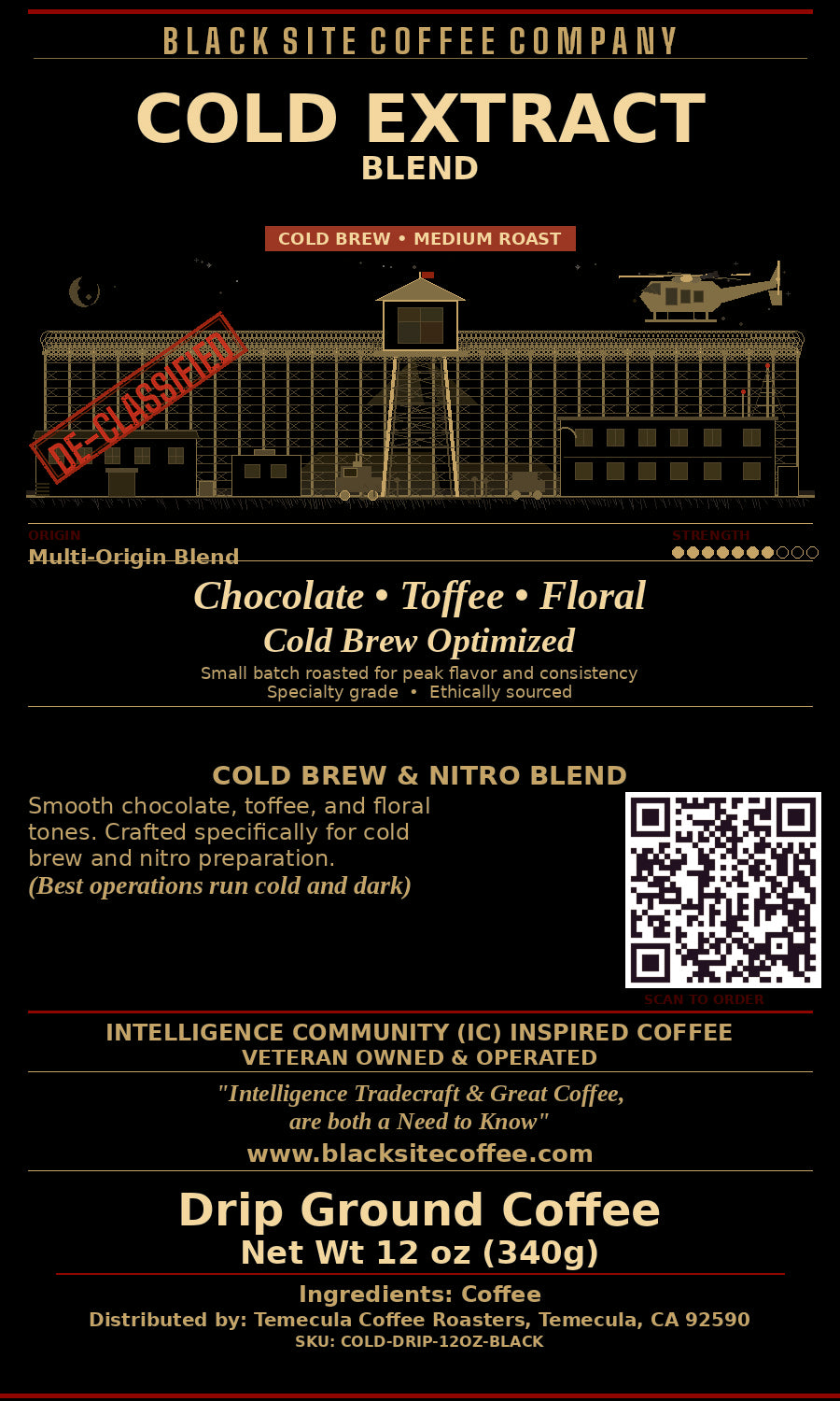 Cold Extract - Cold Brew Blend Drip Ground ~ Black Site Coffee Company
