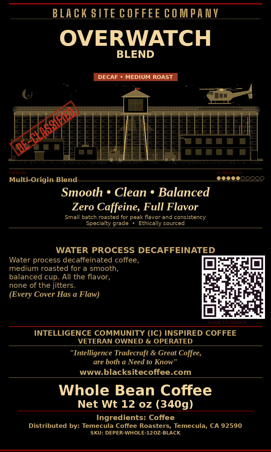 THE OVERWATCH - Medium Roast ~ Decaf Peru (Swiss Water® Process)