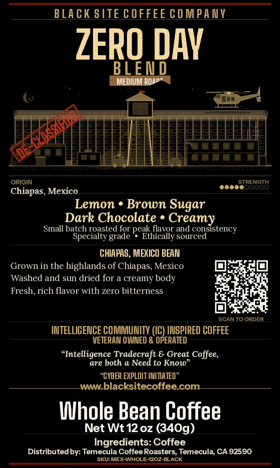 ZERO DAY Blend - Medium Roast ~ Single Origin Mexico Chiapas