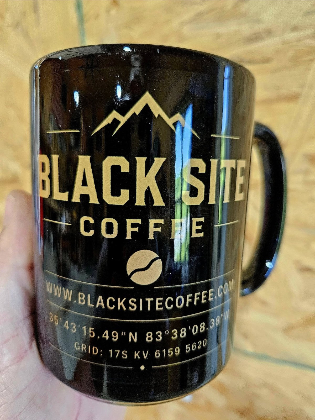 Black Site Coffee Company branded mug